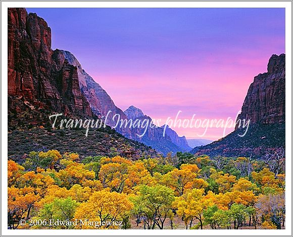 450452K---Alpenglow of the Virgin Valley from the Kayenta Trail